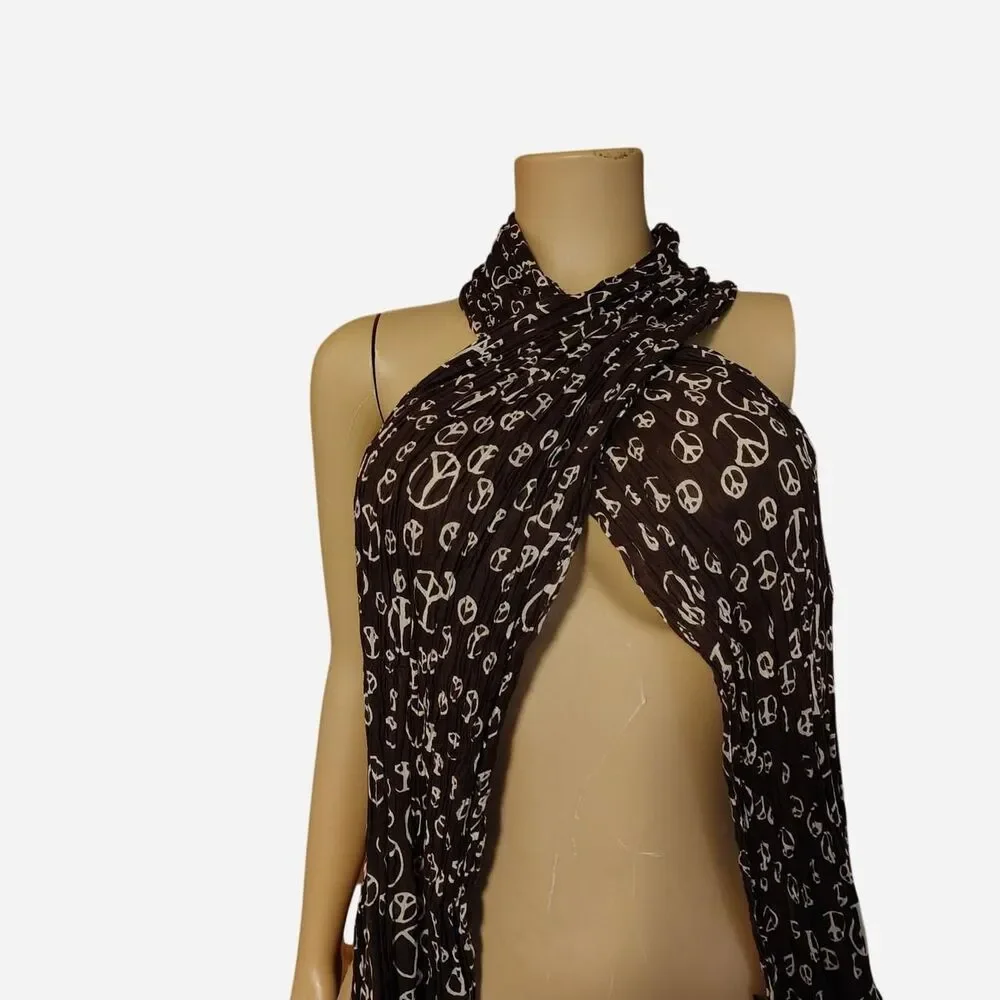 American-eagle Women's Brown and Black Scarf-wraps‎